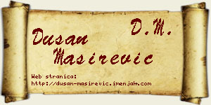 Dušan Maširević vizit kartica